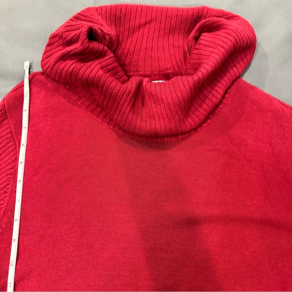 Crown & Ivy Curvy Women's Sweater Red Cowl Neck Size 2X - Picture 4 of 8
